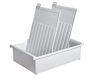 Han 954-0-1-11 - Bandeja porta-expedientes (poliestireno, capacidad para 1300 folios aprox., tamaño A4, 228 x 96 x 347 mm), color gris claro