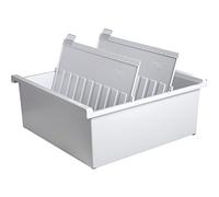 HAN 954-0-11 - Cajón para tarjetas, capacidad para 1300 tarjetas, A4 horizontal, 325 x 140 x 347 mm, color gris