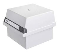Han 965-11 - Cajón para tarjetas (capacidad para 800 tarjetas, tamaño A5 horizontal, 235 x 190 x 250 mm), color gris