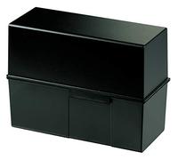 HAN 975-13 - Fichero DIN A5 horizontal, para 500 tarjetas con bisagra de acero, color negro