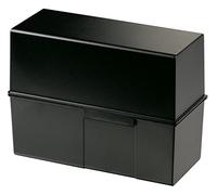Han 975-13 - Fichero para tarjetas (capacidad máxima de 450 tarjetas, poliestireno, tamaño A5, 228 x 171 x 102 mm), color negro