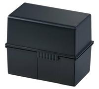 HAN 976-13 - Caja para tarjetas indizadoras (capacidad: 400 tarjetas, DIN A6, poliestireno, 165 x 128 x 96 mm), color negro