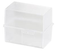 HAN 979-63 - Fichero DIN A8 Horizontal, con Registro A-Z y 100 Tarjetas, Transparente translúcido