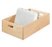 HAN-Bürogeräte 1005-0 - Fichero de madera, 1500 fichas tamaño A5, 230 x 190 x 380 mm, color marrón