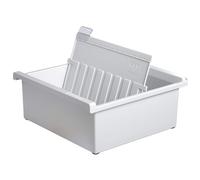 Han-Bürogeräte 965-0-11 - Archivador de fichas tamaño A5 color gris A8 Capacidad