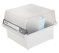 Han-Bürogeräte 965-S-631 - Archivador de fichas, para aprox. 800 fichas. tamaño A5, color gris, tamaño 235 x 190 x 250 mm