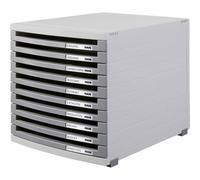 Han Contur - Cajonera al aire (10 compartimentos, tamaño B4), color gris claro