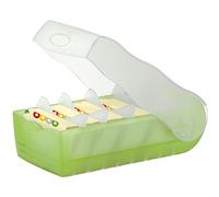 Han Croco - Fichero (DIN A7, para 900 tarjetas, incluye 5 placas de piedra, color verde translúcido