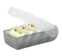 Han Croco - Tarjetero A7 con tapa de plástico, color gris