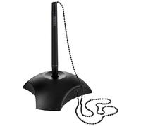 Han Delta - Bolígrafo con soporte y cadena (59 x 150 x 59 mm), color negro