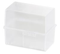 HAN Fichero DIN A8 horizontal, diseño moderno para 200 tarjetas con bisagra de a