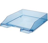 HAN KLASSIK Bandeja para correo, DIN A4/C4, apilable, robusta, 6 unidades, transparente, color transparente-azul