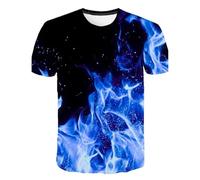 HAN MAN XIU Camiseta Verano 3D Estampado Llama Niño Niña Casual Floja Camiseta de Manga Corta con Cuello Redondo