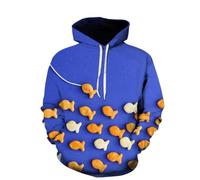 HAN MAN XIU Divertida Sudadera con Capucha Estampada en 3D con diseño de piruleta, Donut y Panecillo, Estilo Urbano para Hombre y Mujer.