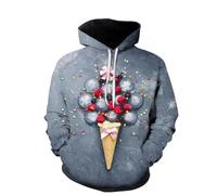 HAN MAN XIU Divertida Sudadera con Capucha Estampada en 3D con Motivos de piruletas, Donuts y panecillos, Estilo Urbano para Hombre y Mujer.