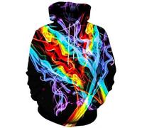 HAN MAN XIU Sudadera con Capucha con Estampado Abstracto de Humo Impreso en 3D, Estilo Urbano y Deportivo, para Hombre y Mujer, Sudadera Informal de Primavera y Verano.