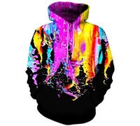 HAN MAN XIU Sudadera con Capucha con Estampado Abstracto de Humo Impreso en 3D, Estilo Urbano y Deportivo, para Hombre y Mujer, Sudadera Informal de Primavera y Verano.