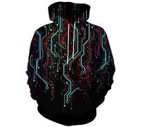 HAN MAN XIU Sudadera con Capucha con Estampado Abstracto de Humo Impreso en 3D, Sudadera Deportiva y Casual para Hombre y Mujer, Sudadera Informal para Primavera-Verano.