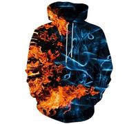 HAN MAN XIU Sudadera con Capucha con Estampado Abstracto de Humo Impreso en 3D, Sudadera Deportiva y Casual para Hombre y Mujer, Sudadera Informal para Primavera-Verano.