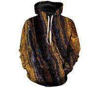 HAN MAN XIU Sudadera con Capucha de Manga Larga Deportiva y Casual para Hombre y Mujer con Estampado geométrico Impreso en 3D en Colores Vivos.