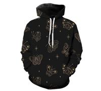 HAN MAN XIU Sudadera con Capucha Floral Retro de Lujo con Estampado 3D para Hombre y Mujer, Ropa Urbana Hip-Hop, Sudadera de Manga Larga otoño/Invierno