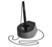 Han Salsa - Soporte para bolígrafo, con Cadena, modelo pesado), color negro, gris oscuro