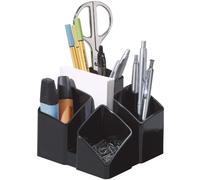 HAN Schreibtischköcher SCALA - eleganter Köcher mit 4 Fächern und Kartenständer.