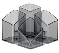 HAN Schreibtischköcher SCALA - eleganter Köcher mit 4 Fächern und Kartenständer.