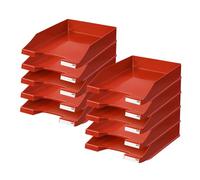 Han Standard C4 - Bandeja de cartón apilable, tamaño 10 niveles, color rosso