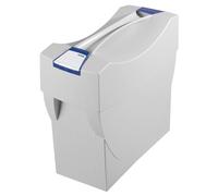 Han Swing Plus - Caja para carpetas colgantes (con compartimentos integrados para bolígrafos, 397 x 347 x 154 mm), color gris