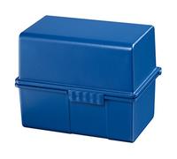 HAN - Tarjetero DIN A8 para100 tarjetas, color azul con clasificador A-Z