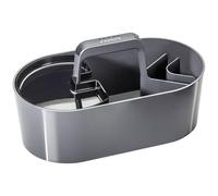 HAN Toolbox Loft 1200-19 - Caja de herramientas (4 compartimentos, bandeja extraíble y asa de transporte), color gris