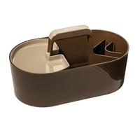 HAN Toolbox LOFT 1200-42 - Cesta de plástico con asa, 4 compartimentos, cesta de limpieza, cesta para manualidades, almacenamiento para utensilios, color marrón