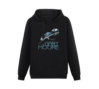 HAN XIANYAN Gary Moore Photo Men Black Cotton Hoodies Print Unisex Sweatshirts S