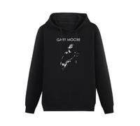 HAN XIANYAN Gary Moore Poster Men Black Cotton Hoodies Print Unisex Sweatshirts S
