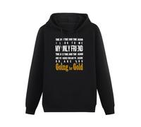 HAN XIANYAN Shed Seven Going For Gold Lyrics 90S Indie Music Men Black Cotton Hoodies Print Unisex Sweatshirts L