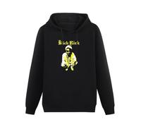 HAN XIANYAN Slick Rick The Ruler Old School Hip Hop Men Black Cotton Hoodies Print Unisex Sweatshirts M