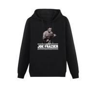 HAN XIANYAN Smokin Joe Frazier Legend of The Ring Boxing Men Black Cotton Hoodies Print Unisex Sweatshirts L