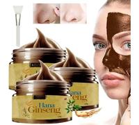 Hana Ginseng Face Mask - 2024 New Korean Hana Ginseng Peel off Face Mask - Herbal Refining Peel-Off Facial Mask,Korean Peel off Face Mask,Ginseng Mask Korean,Hana Ginseng Mask Anti Aging (3Pcs)