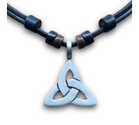 HANA LIMA Collar de cuero con colgante de nudo celta para hombres y mujeres ajustable Collar de surfista