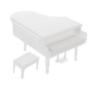 HANABASS 1 Juego Mini Adorno De Piano Mini Piano De Casa De Muñecas Decoración Modelo De Escena En Miniatura De Casa De Muñecas Muebles De Muñecas Juguete para Piano De Bebé Blanco Páginas