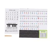 HANABASS 1 juego Pegatinas para Piano con Introducción Profesional Autoadhesivas y Resistentes al Agua para Principiantes Teclados de Teclas
