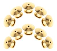 HANABASS 10 Pasadores de Seguridad Planos de Metal Dorados para Pines de Solapa y Prendedores de Corbata Cierre Seguro y Diseño Versátil para Reuniones y Escuela