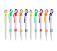 HANABASS 10 Piezas Bolígrafos de Fútbol Forma de Balón de Fútbol, Diseño Creativo y Decoracion Colegio, Material Plástico Ligero y Cómodo para Oficina y Hogar Color Color Aleatorio