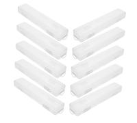 HANABASS 10 piezas Caja Transparente Portátil para Almacenamiento Múltiple Estuche con Gancho para Cepillos y Pasta Dental Organizador Compacto para Viaje y Baño