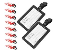 HANABASS 10 piezas Etiquetas Equipaje Bandera Canadá Etiquetas Identificación Maletas Duraderas Protección Privacidad con Área Oculta para Viajes