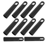 HANABASS 10 Piezas Tapa de Mango para Escoba Rosca de Plástico de 25 Mm, Funda Protectora Negra, Accesorio de Repuesto para Mango de Trapeador, Conexión Estable para Limpieza Doméstica