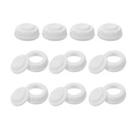 HANABASS 10 Piezas Tapas de Bote de Ancha Tapas de Rosca de Cuatro Hilos de PP Sellado Antipolvo para Biberones Reutilizables y Prueba de Fugas Accesorios para Viaje