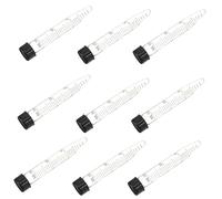 HANABASS 10 Unidades Tubo de Centrífuga Cónico de Vidrio con Tapa de Rosca para Evitar Fugas de 15ml para Almacenar Muestras Pequeñas en Investigación Bioquímica
