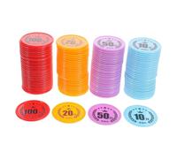 HANABASS 100 Fichas De Póker para Material Didáctico De Matemáticas Fichas De Póker Fichas De Plástico para Juegos De Matemáticas